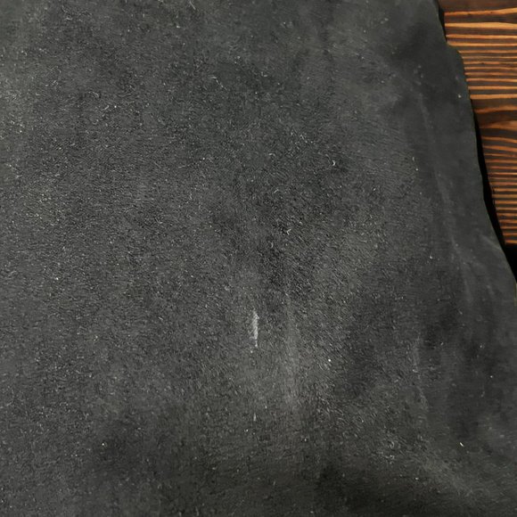 Qupid Miss 10 Embroidered Floral Thigh High Boots Black Faux Suede Size 5.5 - Picture 5 of 16